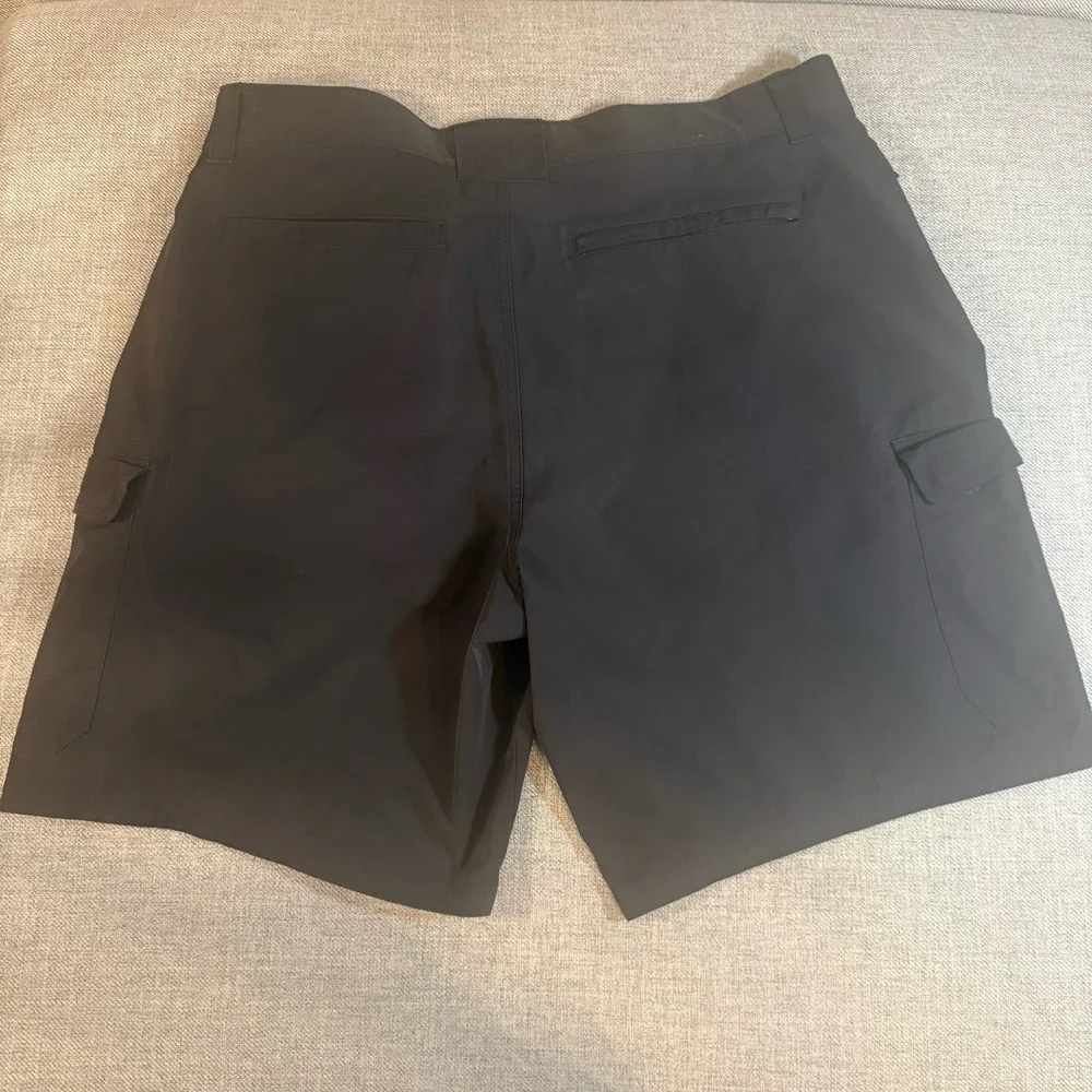 Orvis Cargo Shorts Mens 38 Black Nylon Hiking Fishing Outdoor Utility